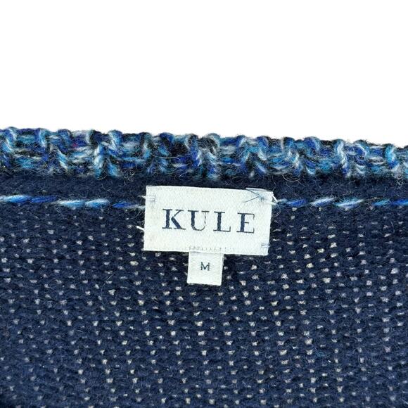 KULE Blue Orange Striped The Andre Sweater Cashmere Knit Women's Size Medium - Picture 6 of 12